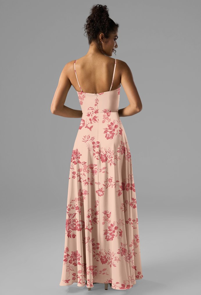 AW Rhiannon Pink Cherry Blossom  Long Bridesmaid Dresses